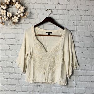 American Eagle |  Ivory Boho Top